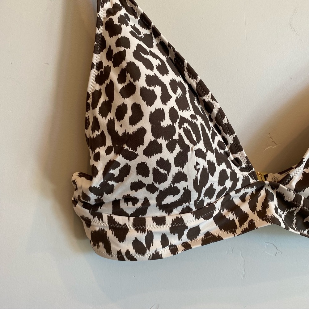 J.CREW Leopard Cheetah Print Bikini Top - Picture 2 of 7